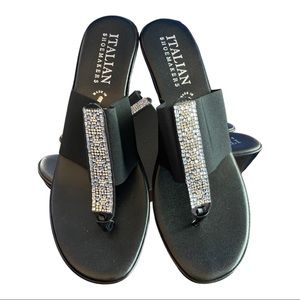 Italian Shoemakers Black Farley Sandal